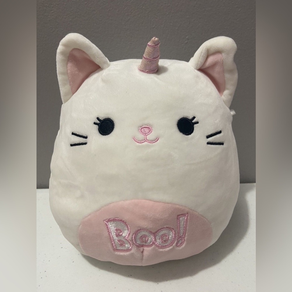 Squishmallow Callista Unicorn White Kitty Cat 9" Plush Halloween Boo by Kellytoy